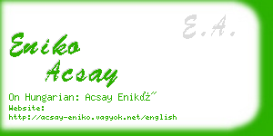 eniko acsay business card